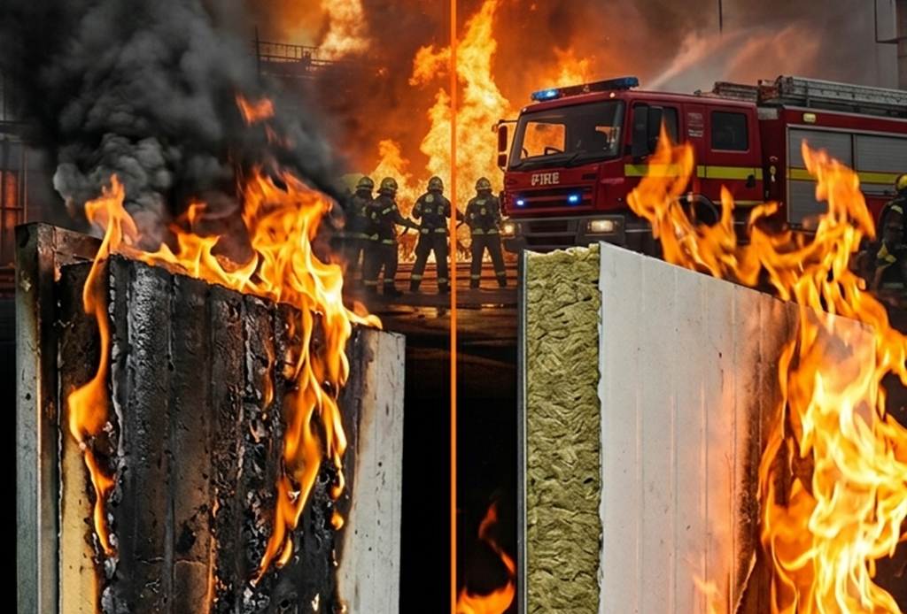 PIR vs Rockwool Sandwich Panels for Steel Buildings: Fire Resistance Comparison